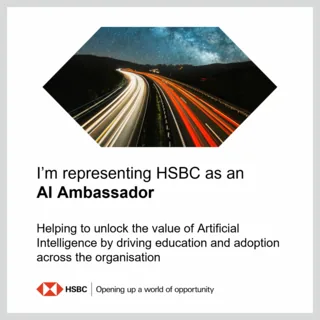 Badge for AI Ambassador issued by HSBC