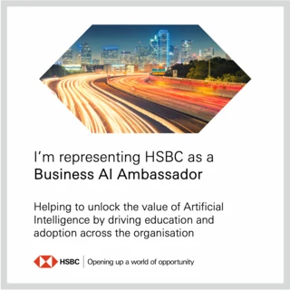 Badge for Business AI Ambassador issued by HSBC